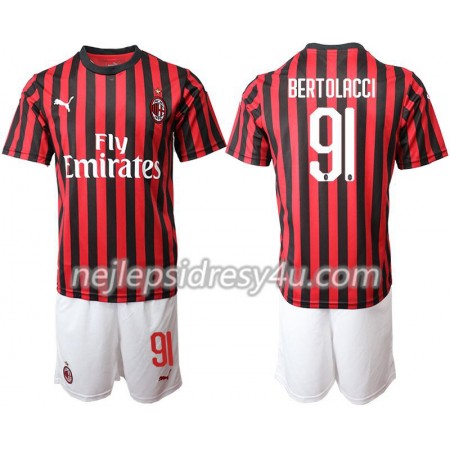 Fotbalový Dres AC Milán BERTOLACCI 91 Dětské Domácí 2019/20